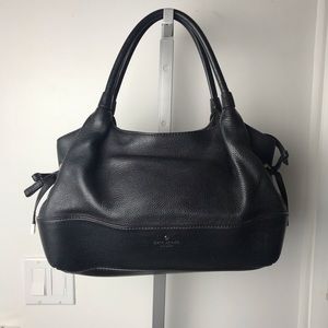 Kate Spade pebbled leather Black Satchel.
